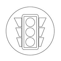 Traffic light icon vector