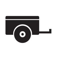 Ilustración de vector de icono de remolque de coche