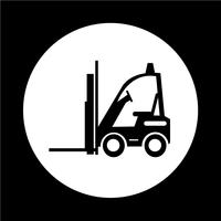 Forklift truck icon vector