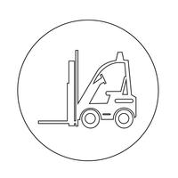 Forklift truck icon vector