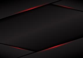 Luz roja metálica metálica de la disposición abstracta del marco del modelo en fondo oscuro. Concepto de tecnología futurista de lujo moderno. vector