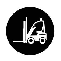 Forklift truck icon vector