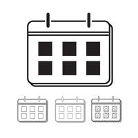 Calendario vector icono ilustración diseño