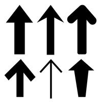 Sign black arrow icon vector