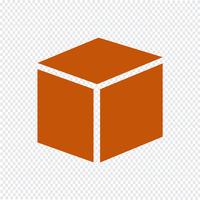 Cube icon vector illustration