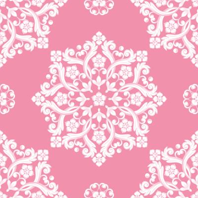 Seamless damask pattern. Pink texture