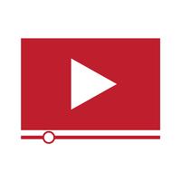 Video stream play icon vector