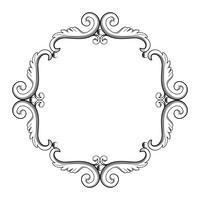 Marco ornamental de la vendimia. Ilustración vectorial en colores blanco y negro vector