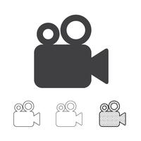 icono de cámara de video vector