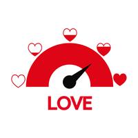 Valentine's day card idea Love meter vector