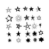 Hand drawn Star Doodle vector