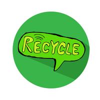 Icono de signo de reciclaje vector