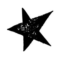 Dibujado a mano estrella Doodle vector