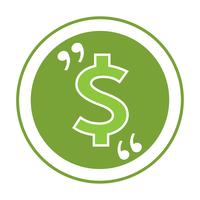 Icono de signo de dólar de dinero vector