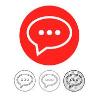 speech bubble chat vector icon
