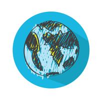 Globe earth vector icon