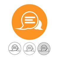 speech bubble chat vector icon