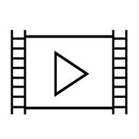 Icono de reproducción de video vector