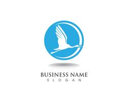 Plantilla Crane Bird Logo vector