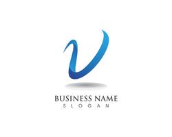 V logo business and symbols template vector