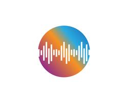 sound wave ilustration logo vector icon template