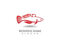 Fish logo template. vector symbol of fishing club or online 