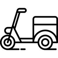 Delivery Moped Icon Vector