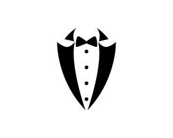 Tuxedo man logo and symbols black icons template vector