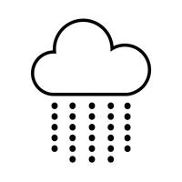 Cloud and Hail Icon Vector