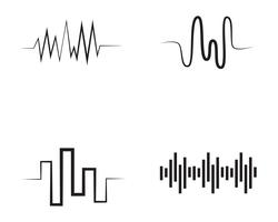 plantilla de icono de vector de onda onda ilustración logotipo