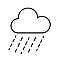 Cloud and Rain Icon Vector