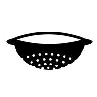 Kitchen Strainer Icon Vector