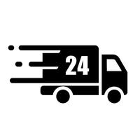 24h Delivery Icon Vector