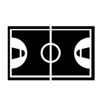 Vector de icono de cancha de baloncesto