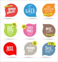 Modern badges stickers and labels collection vector