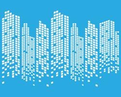 Modern City skyline . city silhouette. vector illustration in flat design