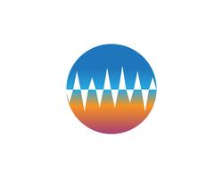 sound wave ilustration logo vector icon template