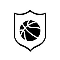 Club de baloncesto icono vector