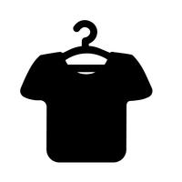 Camiseta en Vector de icono de suspensión de ropa