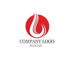 Fire flame Logo Template vector icon Oil gas and energy