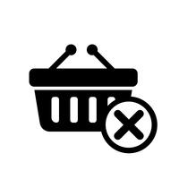 Remove From Basket Icon Vector