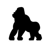 Icono de gorila vector