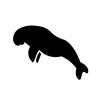 icono de dugong vector