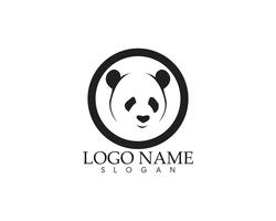 Aplicación de iconos de logotipo y símbolos de Panda. vector