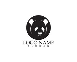 Panda logo and symbols template icons app vector