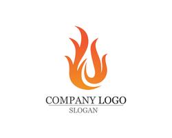 Fire flame Logo Template vector icon Oil gas and energy