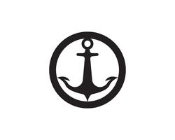 anchor logo and symbol template vector icons