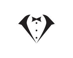 Tuxedo man logo and symbols black icons template vector