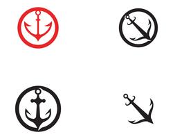 anchor logo and symbol template vector icons