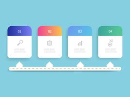 abstract horizontal timeline infographics 4 steps vector
